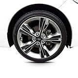 18 Inch Wheel Overlay Vinyl Wrap 4X Set Graphic Decal Compatible with Hyundai Veloster 2012 2013 2014 2015 2016 2017 - Gloss Black