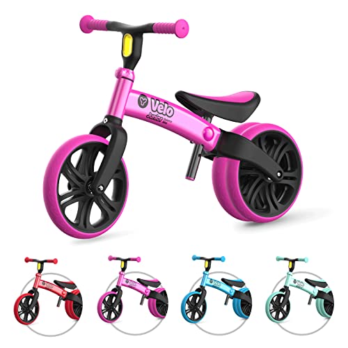 Yvolution Y Velo Junior Toddler Balance Bike | 9 Inch Wheel No-Pedal Training Bike for Kids Age 18 Months to 3 Years