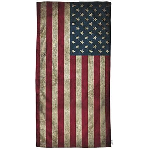 oFloral Vintage American Flag Hand Towels Cover