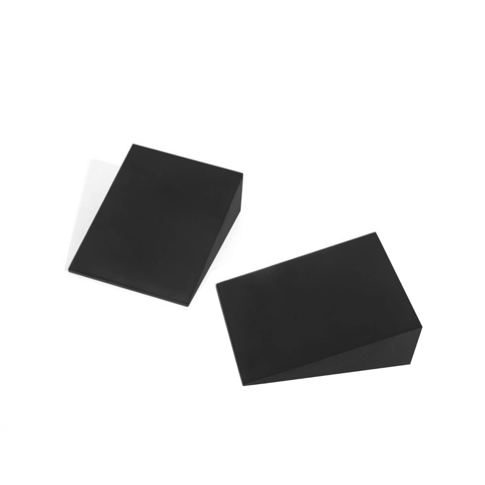 Flexibility Exercise Incline Wedge Squat Wedge Block Supportive Foam Slant Board for Yogis, Athletes, Home Gym M Blk 15x12x5cm Pair-image-27