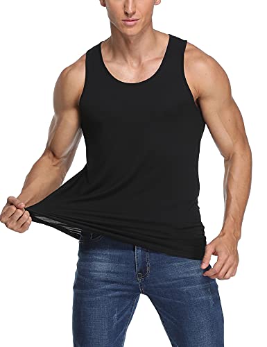 COLORFULLEAF Men's Tank Top Undershirt Bamboo Rayon Undershirts Moisture-Wicking Cool Slim Fit A-Shirts for Men3