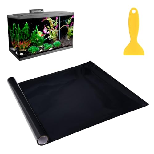 Amazon | Botocoo 水槽背景ステッカー 背景シート 黒 スクリーン