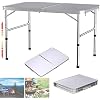 White - 90 x 60 x 37/67cm Picnic Table