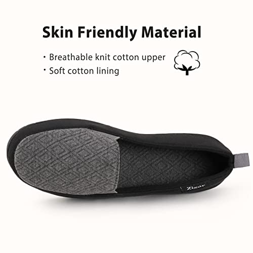 Zizor Women's Lightweight House Slipper With Memory Foam, Ladies' Cozy Closed Back Bedroom Slipper For Indoor Outdoor, Gift For Mom (Black, Size 8-9) #TOP2