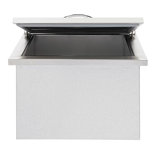 Image of 1.7 Cu Ft Drop-in Cooling Bin Beverage Cooler, Stainless Steel Built-in Ice Chest with 20 lb Ice Capacity for Outdoor Patio and Residential Entertaining
