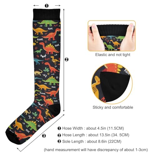 Image of Pigsaly Womens Compression Socks Yellow Stars Funny Brown Capybara Knee High Socks Athletic Tube Sock Outdoor Sport Socks