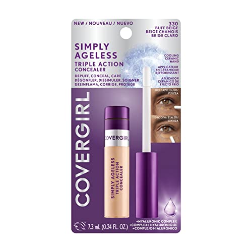 COVERGIRL Simply Ageless Triple Action Concealer, Buff Beige, Pack of 1 - image 7