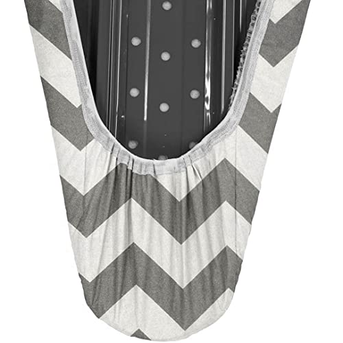 غطاء ووسادة لطاولة الكي من اكسرب لطاولات الكي العريضة للغاية مقاس 135 × 58 سم، غطاء مطلي بالسيليكون عالي التحمل مكون من 3 طبقات مع فوم 2 ملم ولباد 4 ملم، مقاوم للحروق والبقع