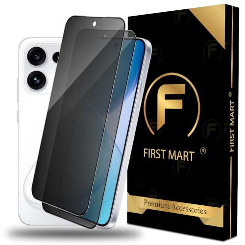 Image of FIRST MART Privacy Tempered Glass for Oppo Reno 16c, 2 Pack | Anti-Spy 9H Screen Protector, Edge-to-Edge, Case-Friendly, Scratch Resistant, Bubble-Free