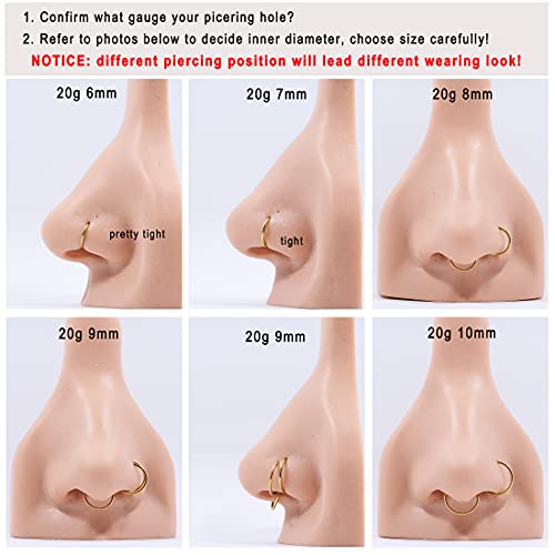Fansing USBJ01G085 20G 5Mm Cartilage Earring Rook Earrings Daith Earrings Tragus Earrings Anti-Tragus Earring Gold Tragus Hoop 20 Gauge 5Mm thumb #4