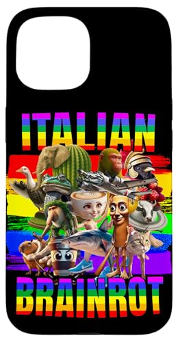 �C�^���A���E�u���C���E���b�g�b�S�L�����N�^�[���C���{�[LGBTQ�v���C�h�t���b�O �X�}�z�P�[�X iPhone 15 �p