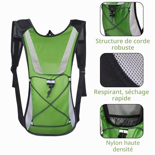 Sac à dos d'hydratation avec poche d'eau pour vélo et randonnée - 3