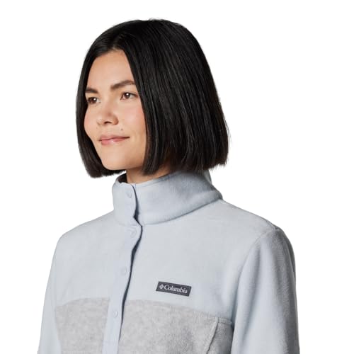 Image of Columbia Womens Benton Springs Half Snap II Pull Over Fleece Jacket, Dark Stone /Canoe /Vintage Blue, 3X