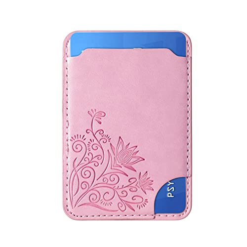 Étui de protection pour téléphone portable - En cuir synthétique - Pour cartes de crédit - Pour téléphone portable - Rose Cover