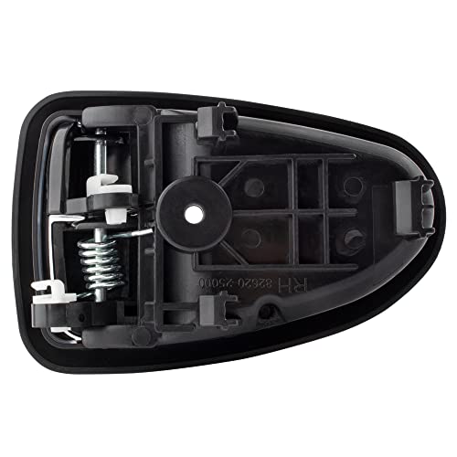 Boxi 83444 83445 Set Of 2 Smooth Black Interior Inside Door Handles Fit For Hyundai Accent 2000 2001 2002 2003 2004 2005 2006 Front Or Rear Left And Right Side W/Door Lock Button 8261025000 8262025000 #TOP6