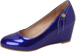 JKaur® Women's Heels Sandal with Round Toe Thick Bottom Heel Sandals | Blue - 38 Price In India