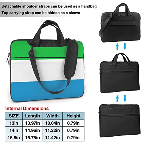 Sierra Leone Flag Laptops Bags For Women Men Notebook Cases Messenger Shoulder Computer Briefcases Handbags Daypack Backpacks 15.6 Inch2