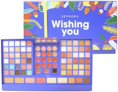 Sephora Collection Wishing You Blockbuster Multi-Use Makeup Palette 88 Shades - Highlighters, Bronzers, Eyeshadows, Eyeliners, Brow Powders, Lip Glosses