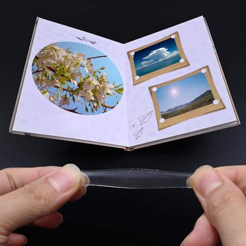 MUTTE 10mmx500Stück klebepunkte doppelseitige klebepads transparent fotoecken selbstklebend punkte aufkleber für Urlaub Dekoration Ballon Foto Karte Filz handgemacht