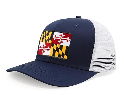 Image of International Tie State Hat for Men and Women, Adjustable Snapback Trucker Baseball Cap with Embroidered Patch
