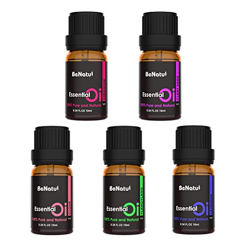 Benatu Essential Oils Set - Lavender, Clary Sage, Ylang Ylang, Geranium, Clove