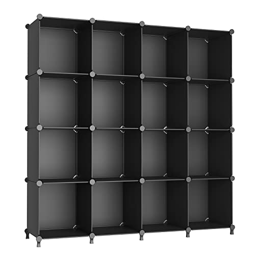 AWTATOS Cube Storage Organizer, 16 Cube Closet Organizer, Black by AWTATOS - Used condition - CA$68.62