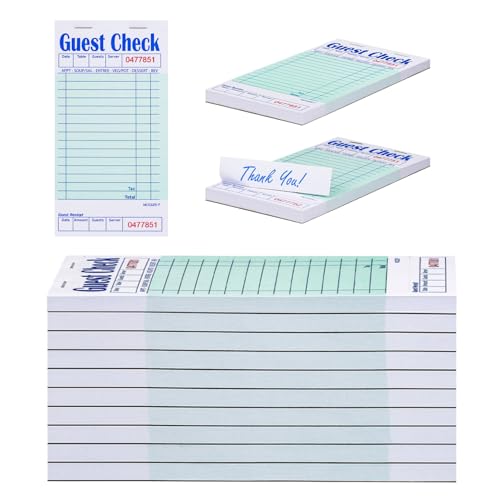 Methdic Guest Checks Server Note Pads 500 Orders Waitress Notepad for Restaurants (10 Books) by Methdic - Used condition - US$9.23