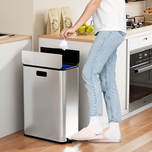 Bote de basura GarveeHome 14.8 gal acero inoxidable miniatura 6