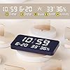 Double Sided Modern Wall Clock, Decorative Wall Clock, Silent Art Clock (A, Medium, Beige)