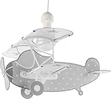 Diseño exclusivo Dalber Lámpara Infantil de techo Stars Plane Avión, Gris
