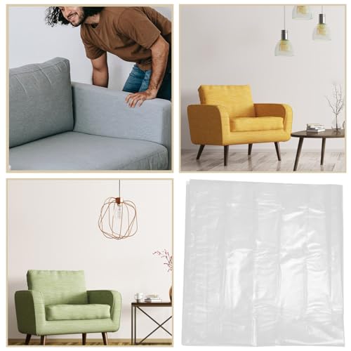 Housse de canapé transparente contre poussière chantier et saleté