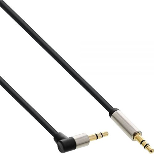 3er Set WireThinX Slim Audio Kabel Klinke 3,5 mm Stecker gewinkelt/Stecker gerade, vernickelte Metallstecker mit vergolden Kontakte, Stereo, 10 m