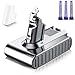 Produktbild V6 6000mAh Akku für Dyson, Powtree Ersatzakku für Dyson V6 DC62 SV03 Animal Fluffy DC58 SV05 Trigger DC59 DC61 DC72 DC74 VTC4 SV04 SV06 SV07 SV09 staubsauger Akku(3 Filter + 1 Batteriekappe)