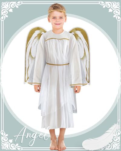 Disfraz infantil ángel navideño 7-9 años set 2 piezas miniatura 6