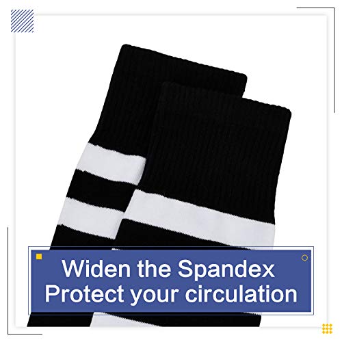 Image of Kayhoma Extra Long Cotton Stripe Thigh High Socks Over the Knee High Plus Size Stockings