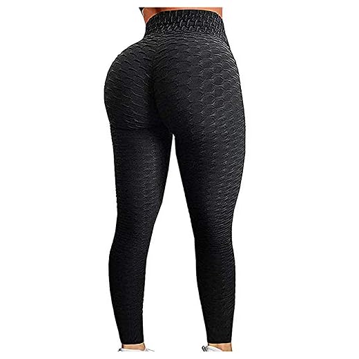 EXGOX Dam, hög midja, yogabyxor, stretch, löpning, träning, yogaleggings, magkontroll, sport-tights.