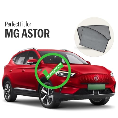 Image of Autofact Car Sunshades for MG Astor /ZS EV, UV Protection, Useful Car Accessories, Custom fit Sun Shades for Side Windows, Set of 4