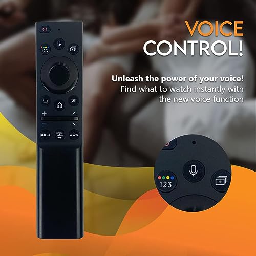 Image of Replacement Remote Control BN59-01358B for Smart LCD LED TV Includes Netflix, Prime Video and + 55RU7400, GU43AU7179, GU43AU7199, GU50AU7179, GU50AU7199, GU55AU7179, GU55AU7179U