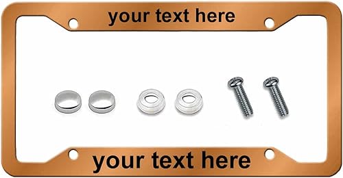 Miniatura 8 de Marco de matrícula personalizado, soporte universal para placa de automóvil cromado, aluminio con tapas de rosca, 6.3 x 12.3 pulgadas, color blanco