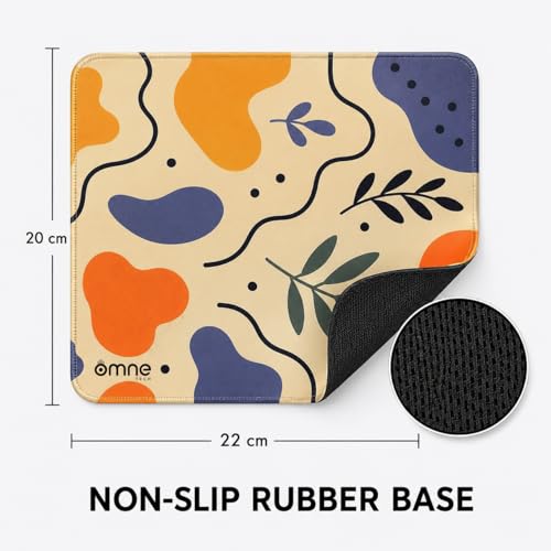 Image of Mousepad for Desk | Smooth Waterproof Surface, Anti-Slip Rubber Base, Durable & Comfortable Mouse Pad for Office, Laptop & Computer (Leaf Wave Patten)