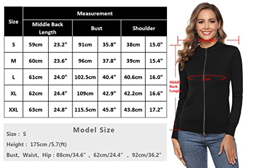 Youngull Zip Front Jacket For Women Casual Lightweight Cardigan Zip Up Sweater Tops Long Sleeve Knitted Sweatshirts Elegant Comfortable Crewneck Clothes White Xxl #TOP5