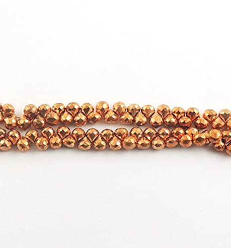 Pyrite de cuivre en fils de 8 pouces pour fabriquer des bijoux bohèmes et élégants