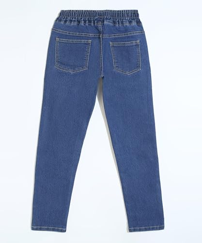 Image of Urbano Juniors Boy's Regular Fit Mid Rise Washed Denim Jogger Jeans Stretchable