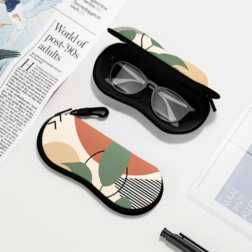 Image of Sunglasses Soft Case, Ultra Light Portable Neoprene Zipper Glasses Case for Men Women
