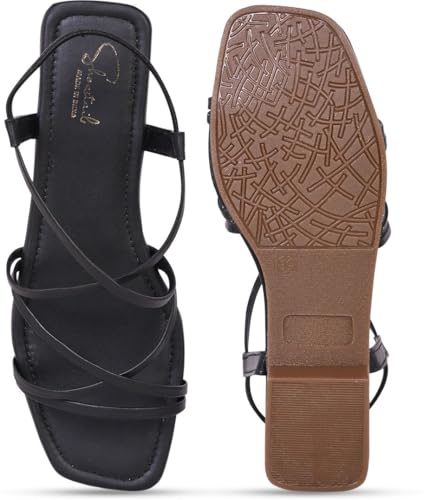 Image of Women Flats Sandals | Stylish Embroidered Slip-On Flats for Women | Comfortable Lightweight Sandals | Ethnic & Casual Footwear for Ladies SL1043