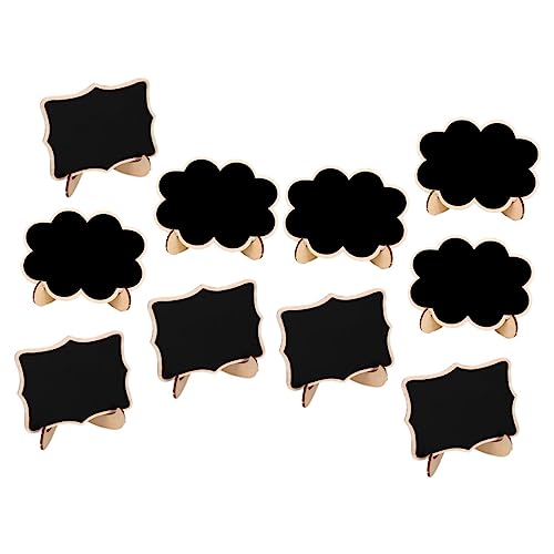 Housoutil 10 Piezas Mini Letrero De Pizarra Pizarras Pequeñas Decorativo Letreros Mini Pizarras Muro Tabla De Tiza Negro Letreros De Tablero De Mensajes Lugar Signos Pequeños Bufé Y Madera