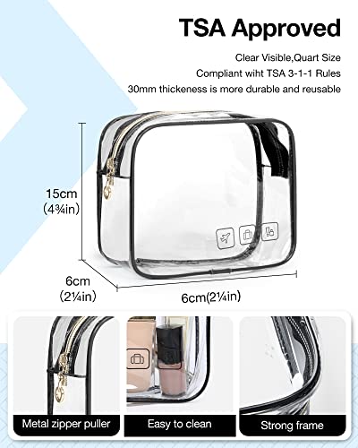 Image of BAGSMART Toiletry Bag Hanging Travel Makeup Organizer with TSA Approved Transparent Cosmetic Bag Makeup Bag for Full Sized Toiletries, Medium-Black