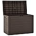 ECILKUC Deck Box, 50.2 Gallon Indoor Outdoor Lockable Storage Container, Backyard Storage Box Brown for Garden Tools, Pool Supplies, Patio Cushions, Pillows, Blankets, HRW-DOBA-240222-005