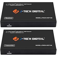 J-Tech Digital Long Range HDMI Extender Over Cat6 150m/492ft HDBaseT 1080P Extender PoC, Bi-Directional IR, Supports Dolby Digital, DTS, with EDID, CEC, RS-232 Passthrough JTECH-HDT150