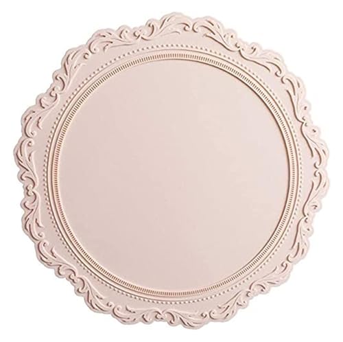 Thincken - Manteles individuales redondos de silicona, resistentes al calor, impermeables, para platos y derrames de bebidas (2 unidades, azul)